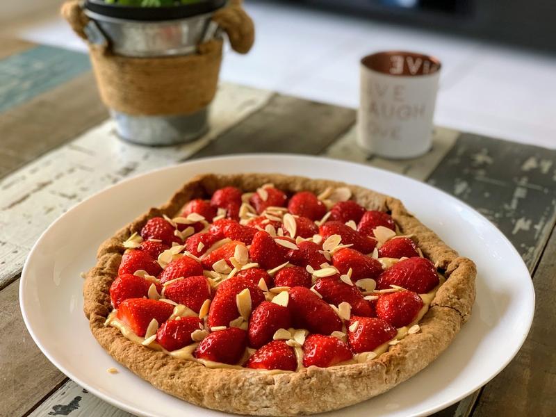 Tarte aux fraises & amandes healthy 100% fait maison