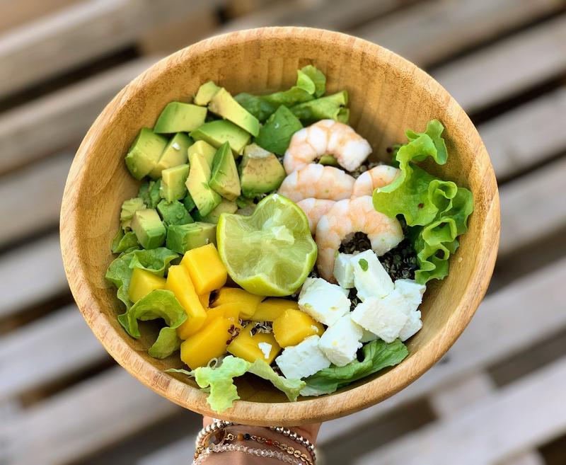 Le bowl quinoa mango & crevettes