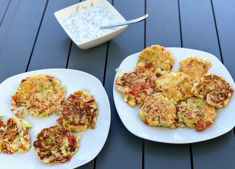 Des pancakes salés aux légumes d'été