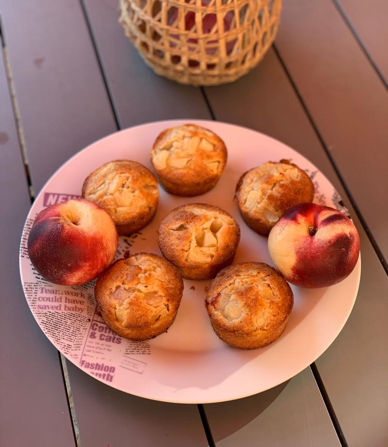 Muffin d'été à la banane & nectarine