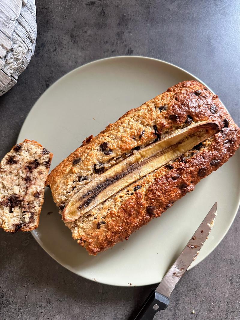 Banana Bread zero matières grasses flocons d'avoine et choco