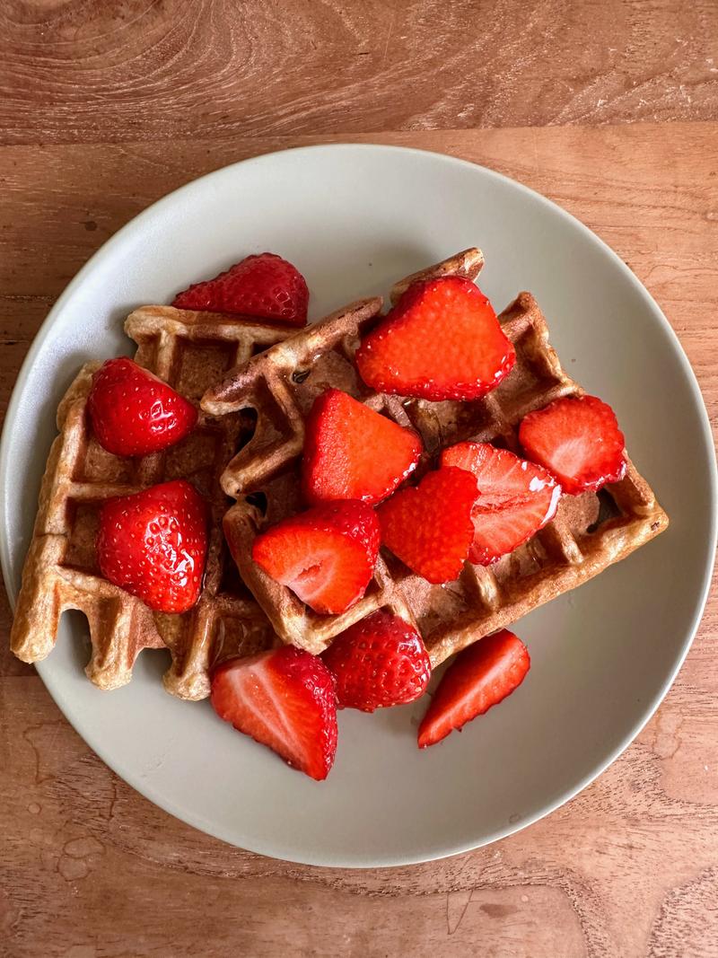 Gaufre healthy aux fraises