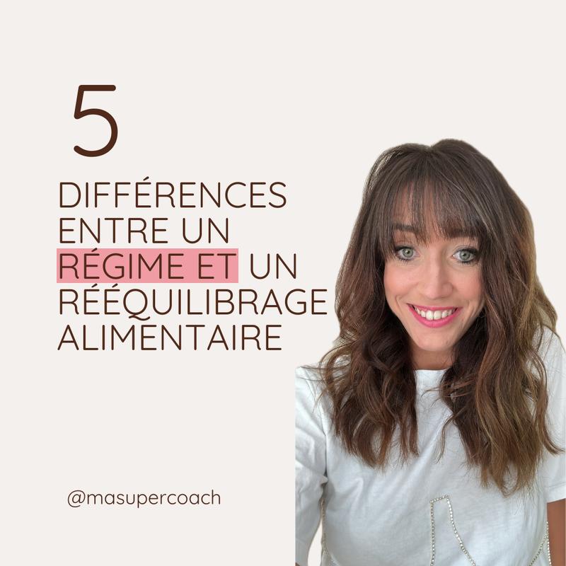 5 différences entre un régime et un réequilibrage alimentaire